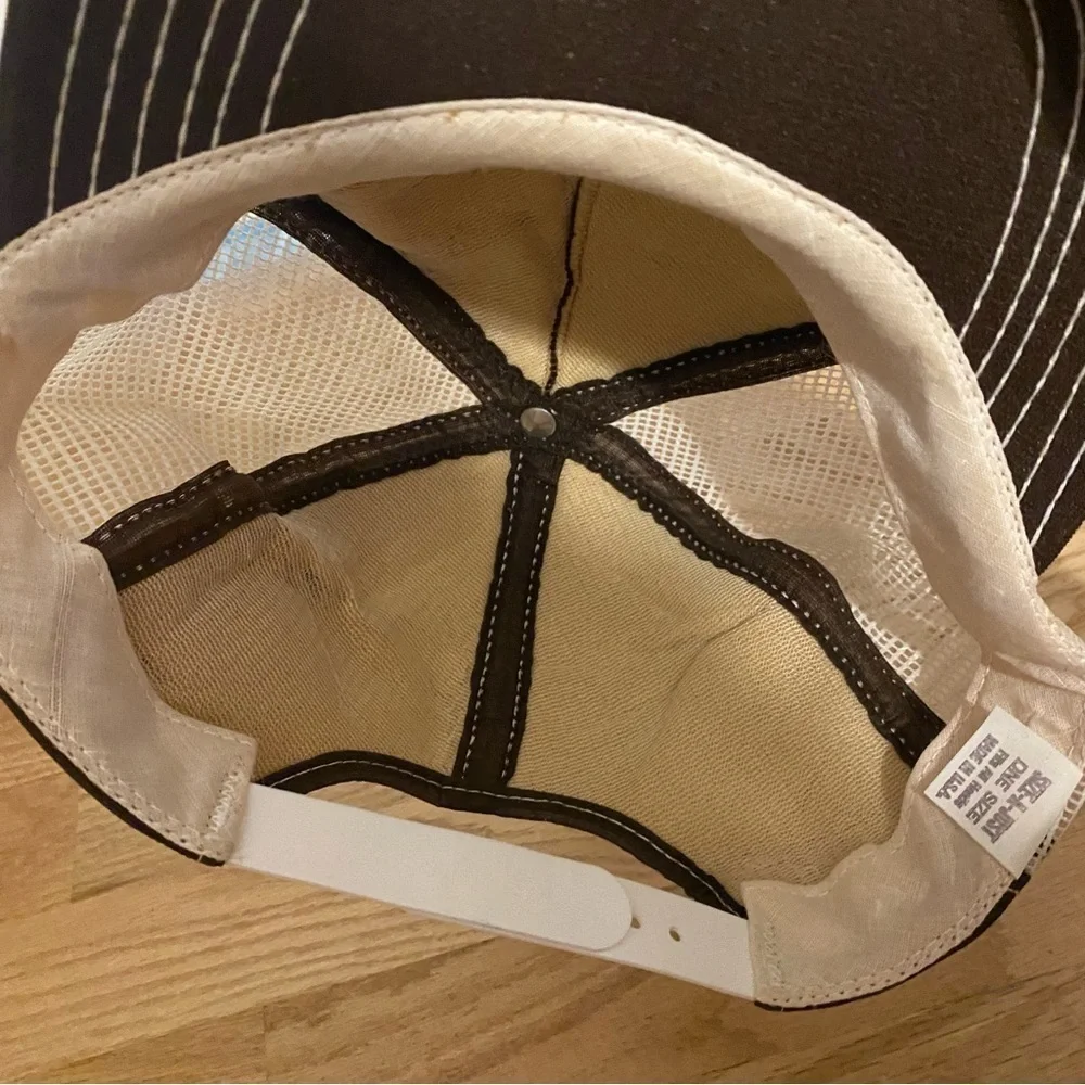 Vintage Kohler Engines Mesh Snap Back Trucker Hat 80s 90s Made in USA Brown